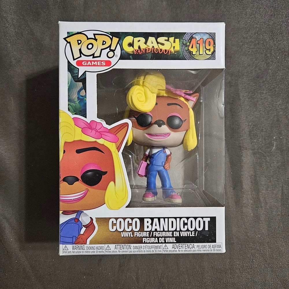 Funko Pop Games Crash‎ Bandicoot Coco Bandicoot 419 Vinyl Figure Collectible